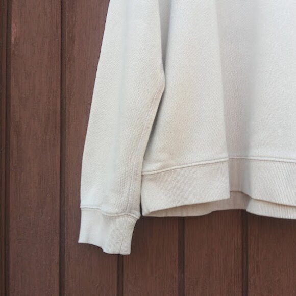 JENNI KAYNE | Saturday Sand Beige French Terry Pullover Raglan Sleeve Sweater M - Picture 7 of 16